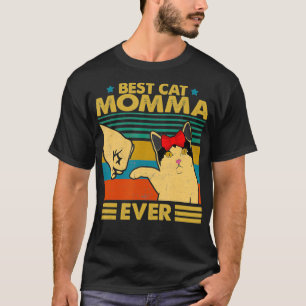 Vintage Melhor Gato Mamã Alguma Vez Camisetas Gata