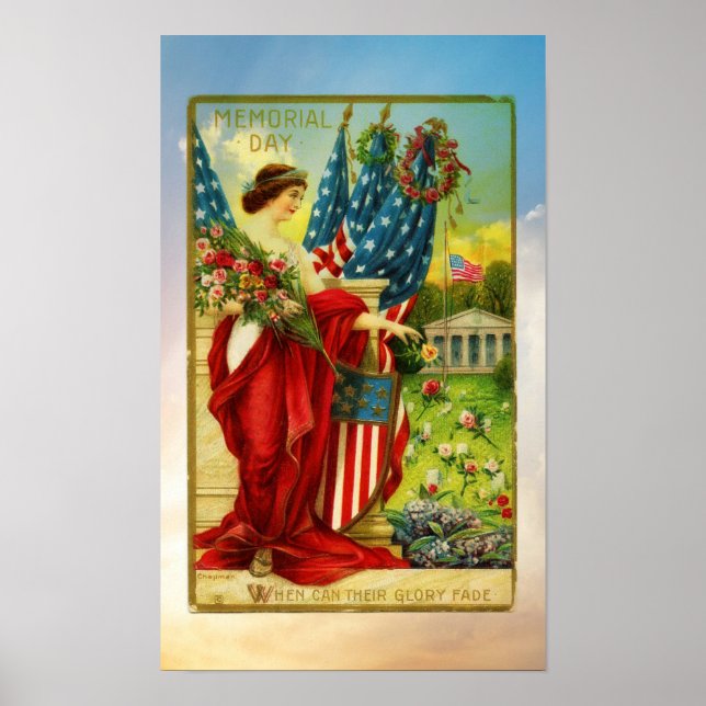 Vintage Memorial Day Poster (Frente)