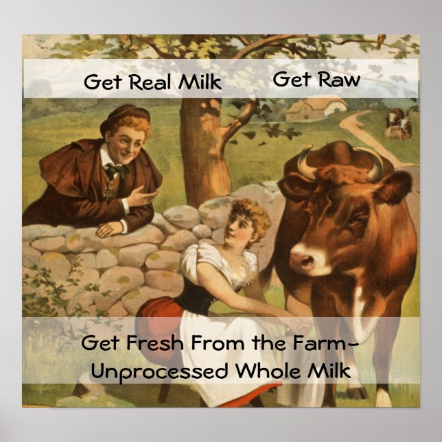 Vintage Milk Poster (Frente)