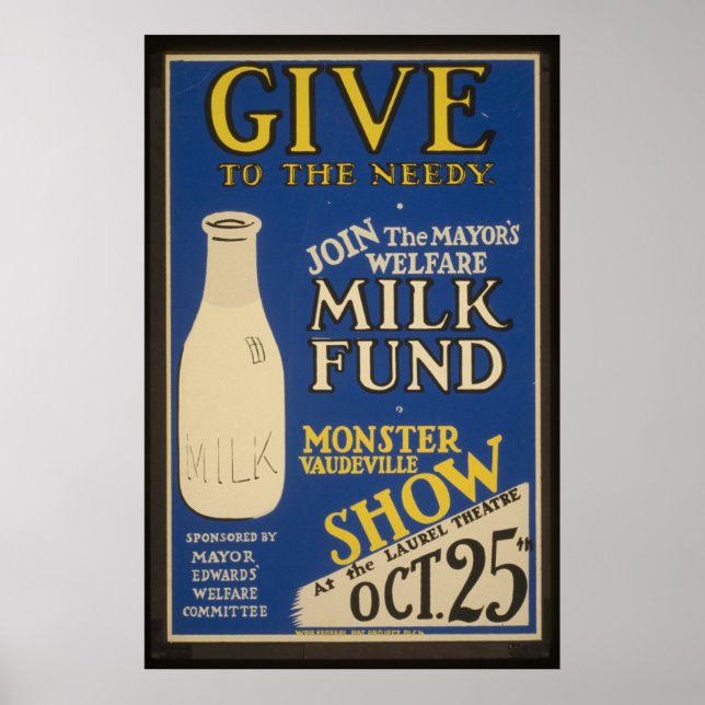 Vintage Milk Poster (Frente)