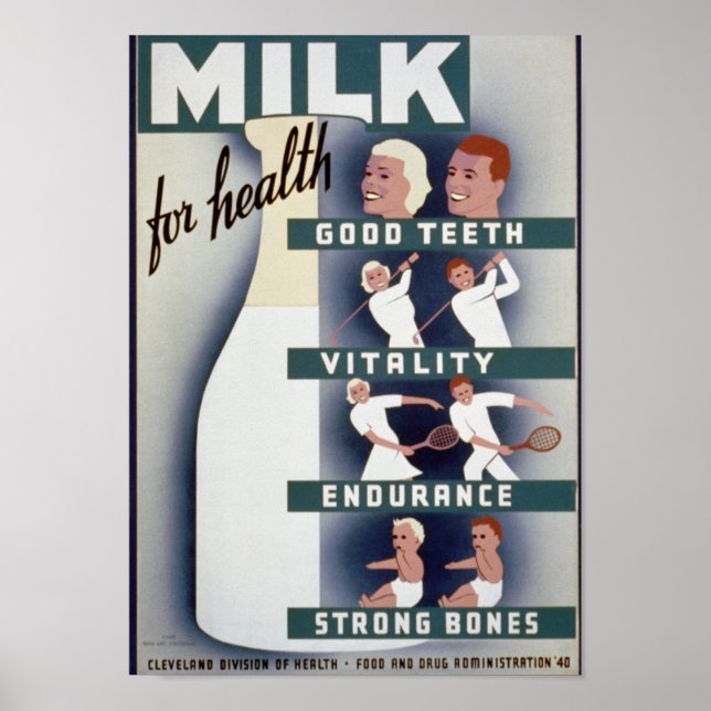 Vintage Milk Poster (Frente)