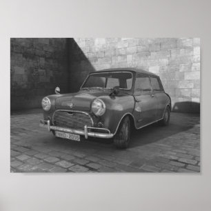 Vintage Mini Cooper poster de retrorreflectores pr