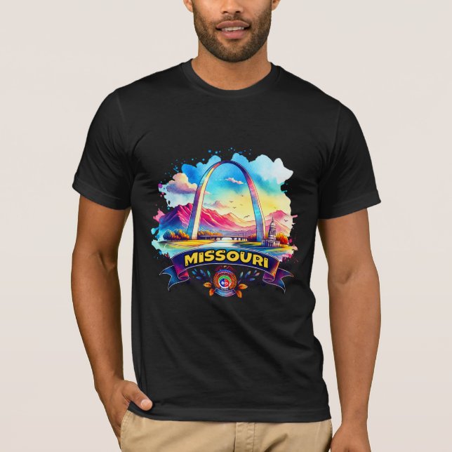 Vintage Missouri Map T-Shirts – Retro us state (Frente)