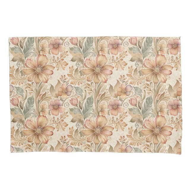 Vintage Modern Elegant Peach Floral (Frente)