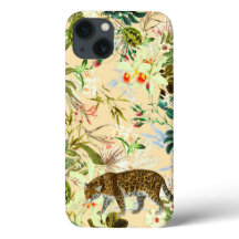 Vintage Modern Flower Tiger Tropical
