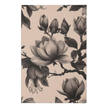 Vintage Monocromo Magnolia Wall Art