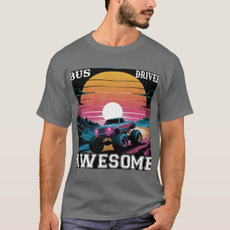 Vintage Monster Truck T-Shirt - Sunset Drive Desig