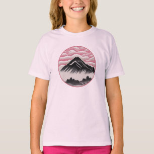 Vintage Mountain Japonês Paisagem T-Shirt