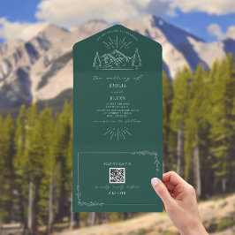 Vintage Mountain Rustic Emerald