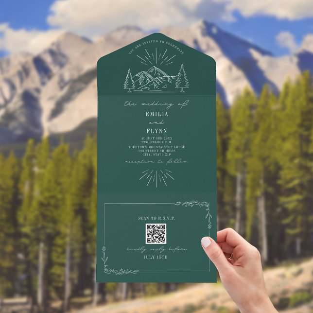 Vintage Mountain Rustic Emerald (Criador carregado)
