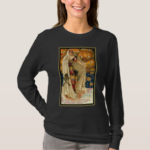 Vintage mulher com Camisetas escuras do Cabo Hallo