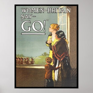 Vintage Mulheres da Grã-Bretanha dizem Poster de 