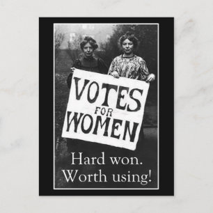 Vintage Mulheres Votam Cartão Postal
