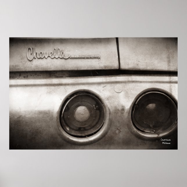 Vintage Muscular Car Poster (Frente)