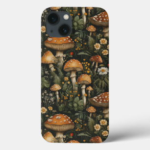 Vintage Mushroom Garden Sem Olhos Padrão