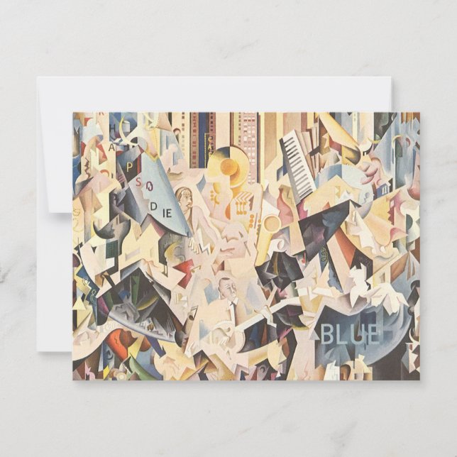 Vintage Music Art Deco Karaoke Convite de Aniversá (Frente)