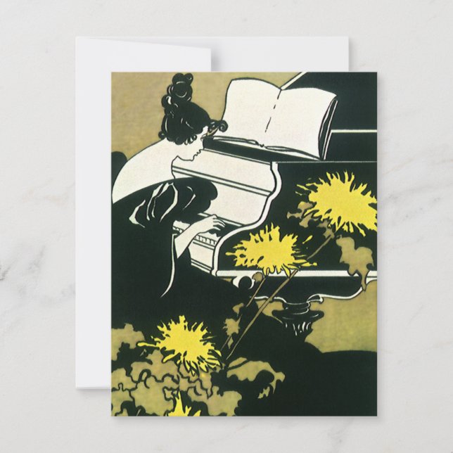 Vintage Music, Miss Traumerei Jogando Piano, Reed (Frente)