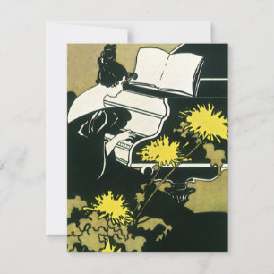 Vintage Music, Miss Traumerei Jogando Piano, Reed