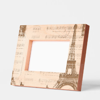 Vintage Music Notes Paris Torre Eiffel