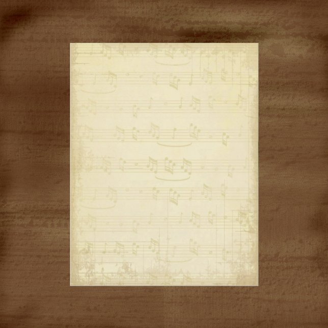 Vintage Music Notes Scrapbook Paper (Criador carregado)