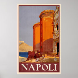 Vintage Napoli, Poster de viagens italiano
