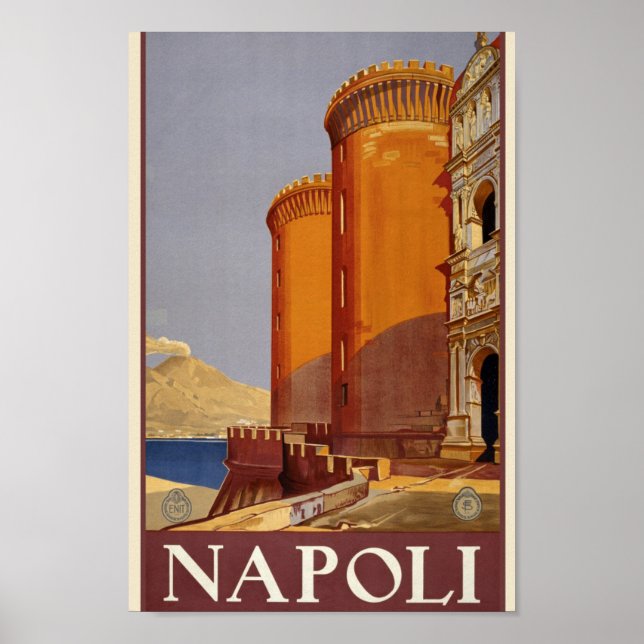 Vintage Napoli Poster - Itália (Frente)