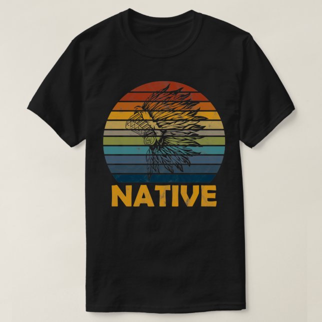 Vintage Native American Headdress Pullover (Frente do Design)