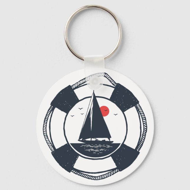 Vintage Nave Saling Chaveiro (Frente)