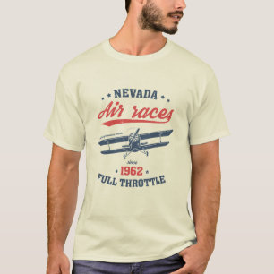 Vintage Nevada, corridas aéreas, com letra T-Shirt