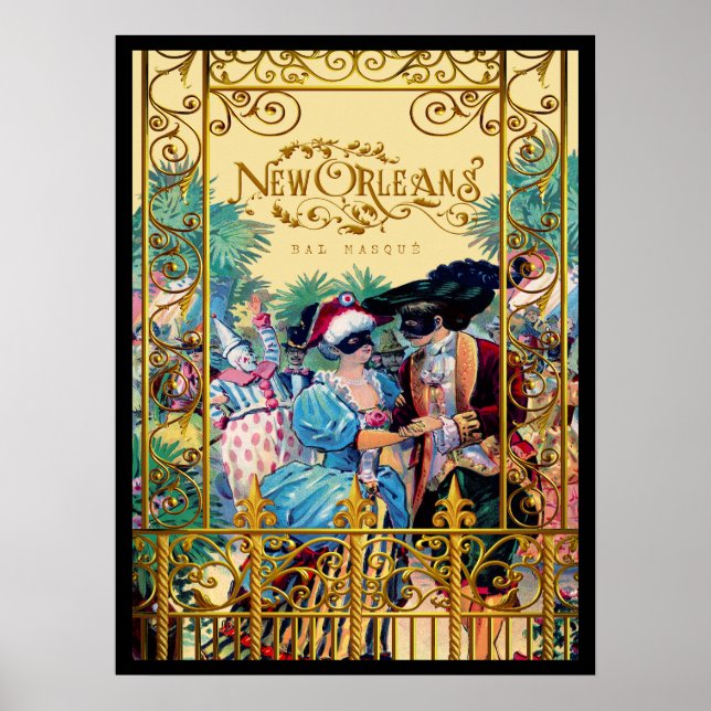 Vintage New Orleans Poster (Frente)