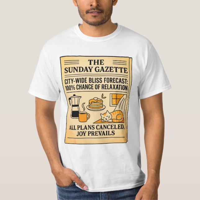 Vintage Newspaper Comfort T-Shirt (Frente)