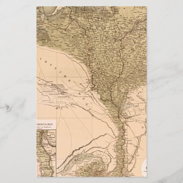 Vintage Nile River Delta 1859 Poster (Frente)