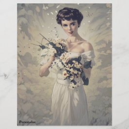 Vintage Noiva Floral Personal ScrapbookPaper