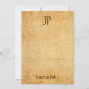 Vintage Nostalgic Handwrite Monograma Modelo