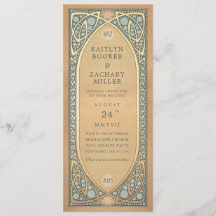 Vintage Nouveau dos convites | do casamento