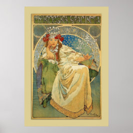 Vintage Nouveau Mucha Princess Poster