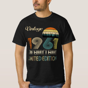 Vintage Novembro 1961 T-Shirt Retro Style Aniversá