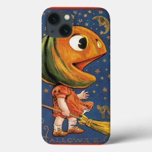 Vintage o Dia das Bruxas, traje da cabeça da