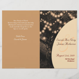 Vintage Oak Tree programa de casamento