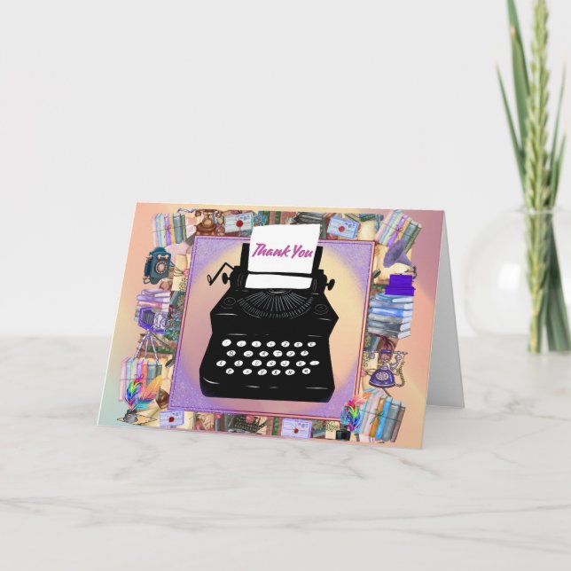 Vintage Obrigado Cartão de Saudação (Frente)