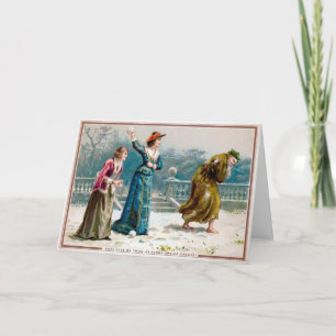 Vintage Odd Significa Um Cartão De Natal Para Mulh