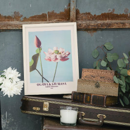 Vintage Ogawa Kazumasa Lotus Flores Fotografia