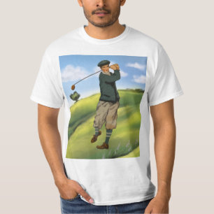 Vintage olha Golfer Mens T-shirt