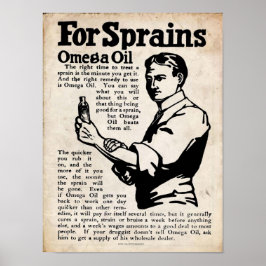 Vintage Omega Oil Pain Rub Impressão