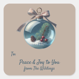 Vintage Ornament Vintage - Etiqueta de presente de