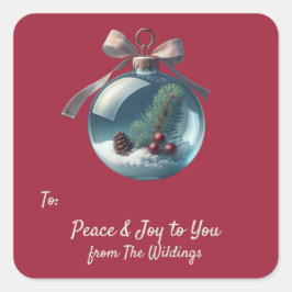 Vintage Ornament Vintage - Etiqueta de presente de