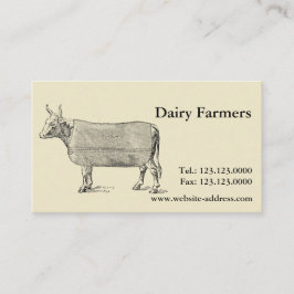 Vintage Os Cartões de visitas De Cobertura Da Vaca