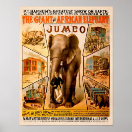 Vintage P.T. Barnum's Jumbo Poster
