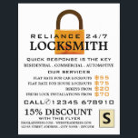 Vintage Padlock, Locksmith Advertising Flyer<br><div class="desc">Vintage Padlock,  Locksmith Advertising Flyers Pela Loja De Cartão de visita.</div>