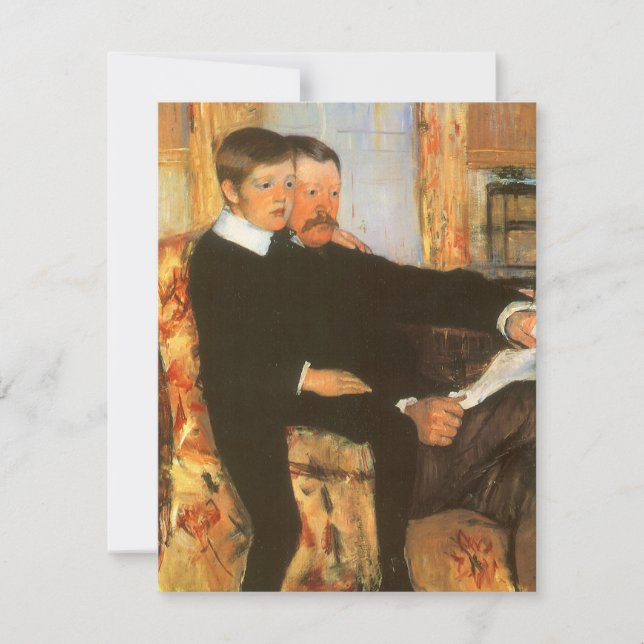 Vintage Padre e Filho Retrato de Mary Cassatt (Frente)